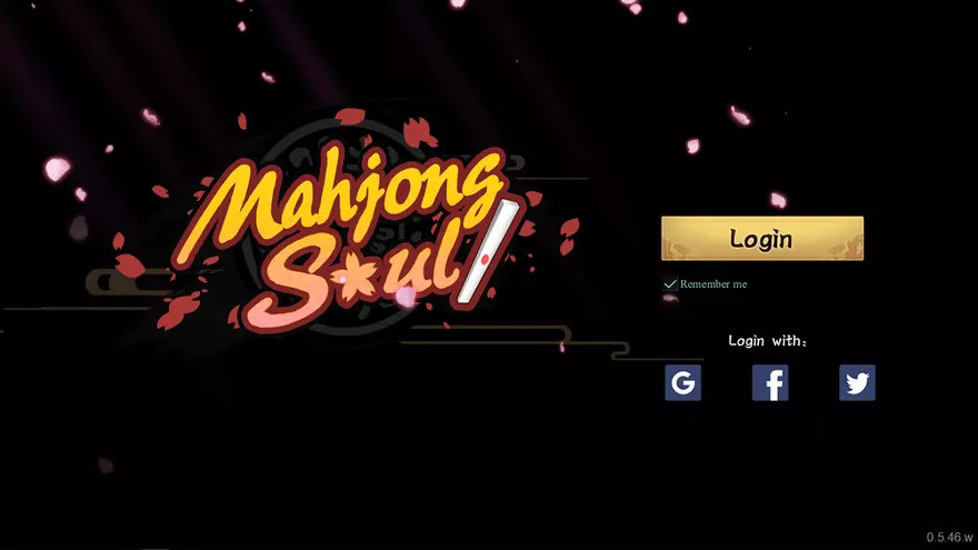 MahjongSoul Title Screen