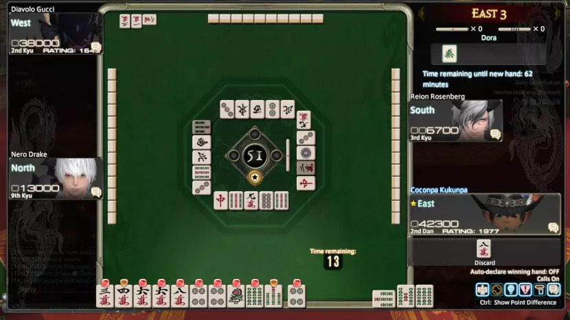 Play mahjong online with real mahjong players or training bots! 